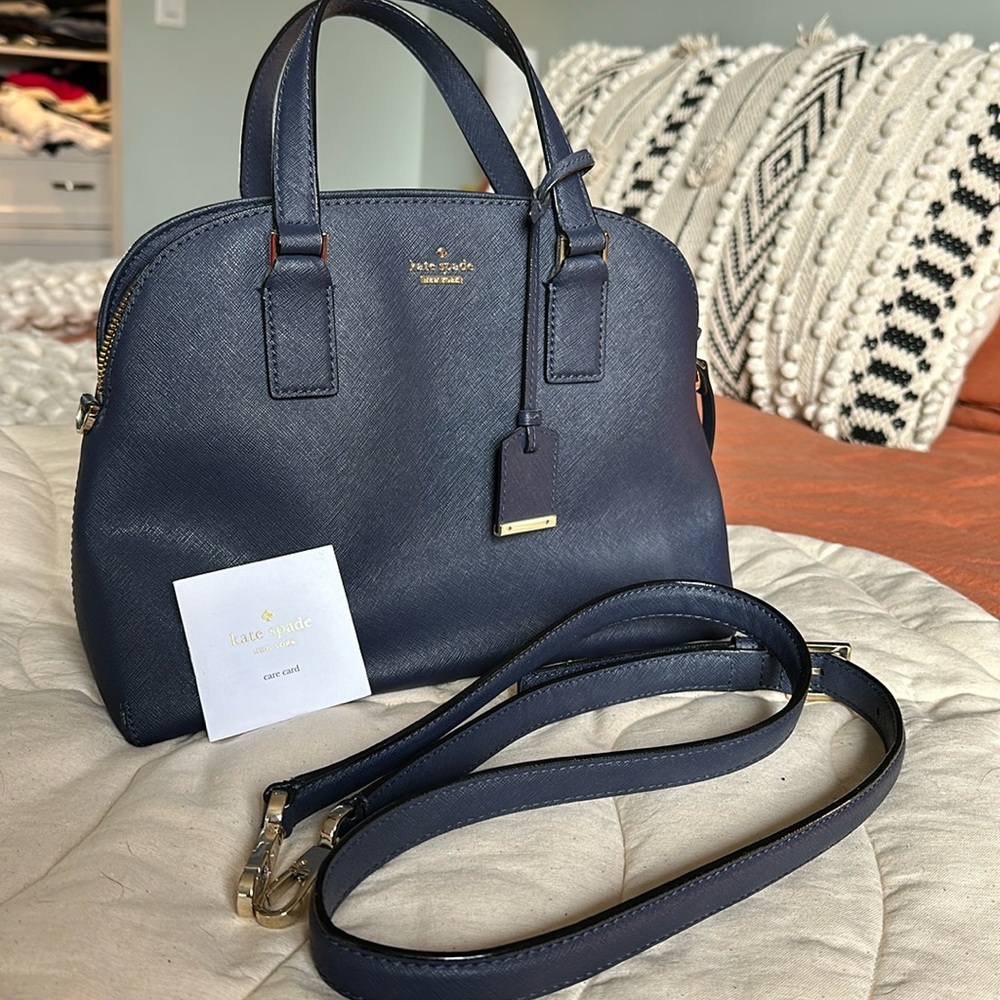 SOLD Kate Spade ♠️ Navy blue purse - Picture 2 of 15